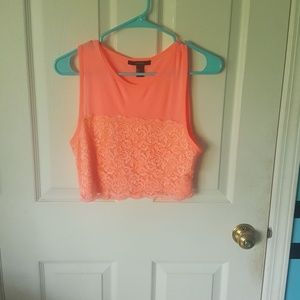 Coral Crop Top